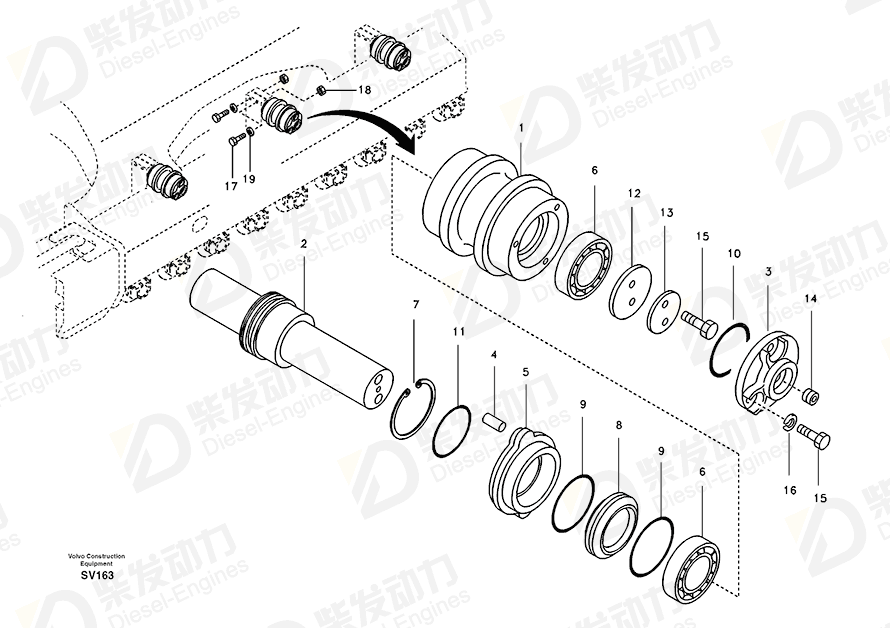 VOLVO Sealing Kit SA8250-00150 Drawing