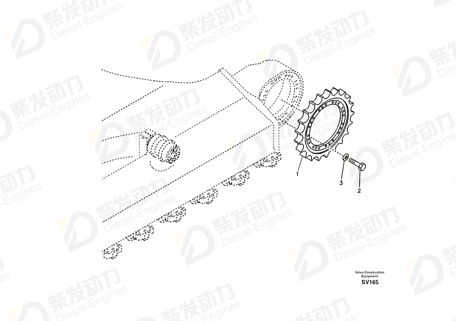 VOLVO Sprocket 14532318 Drawing