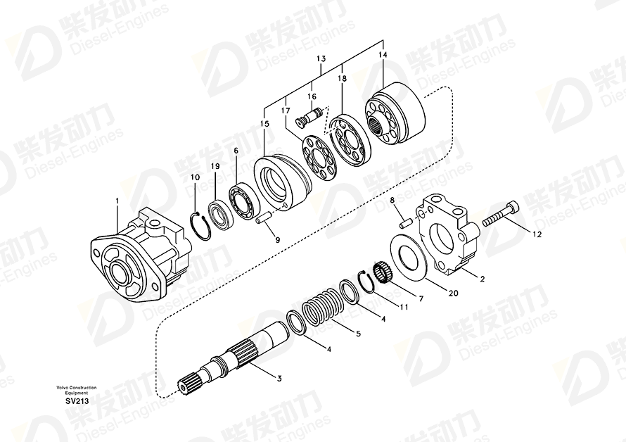 VOLVO Motor 14505903 Drawing