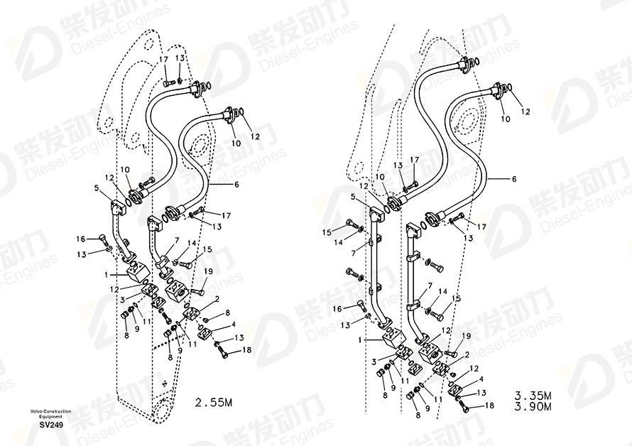 VOLVO Tube assembly 14515691 Drawing VOLVO Tube assembly 14515691 Drawing