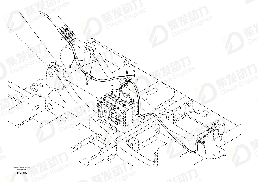 VOLVO HOSE_ASSY SA9468-04204 Drawing