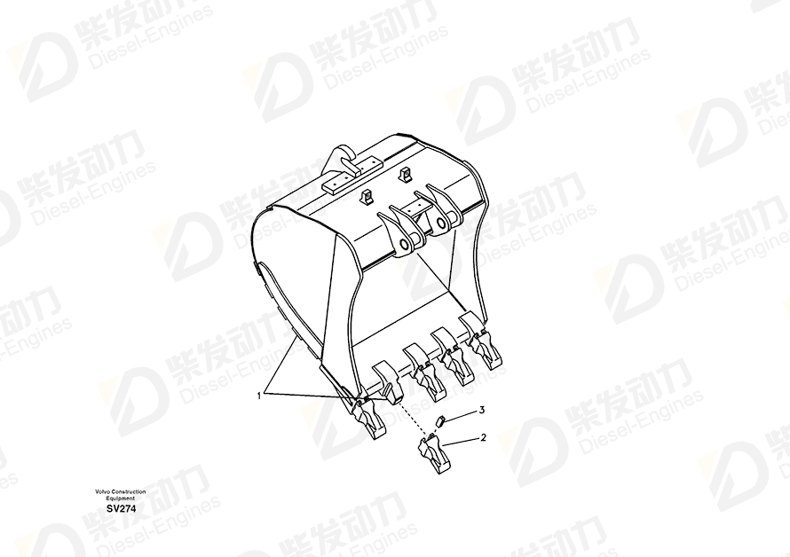 VOLVO Bucket 14511440 Drawing