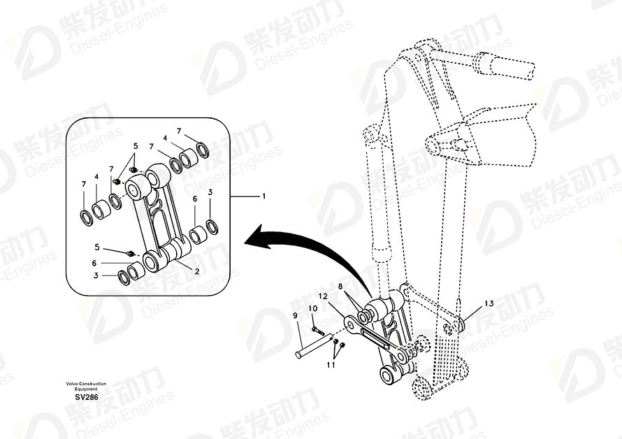 VOLVO Connecting rod 14506607 Drawing
