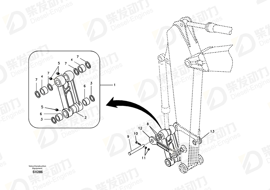 VOLVO Connecting Rod 14525741 Drawing VOLVO Connecting Rod 14525741 Drawing