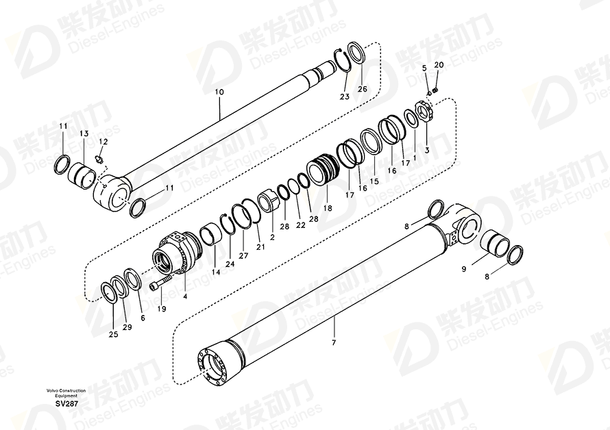 VOLVO Piston rod 14507777 Drawing