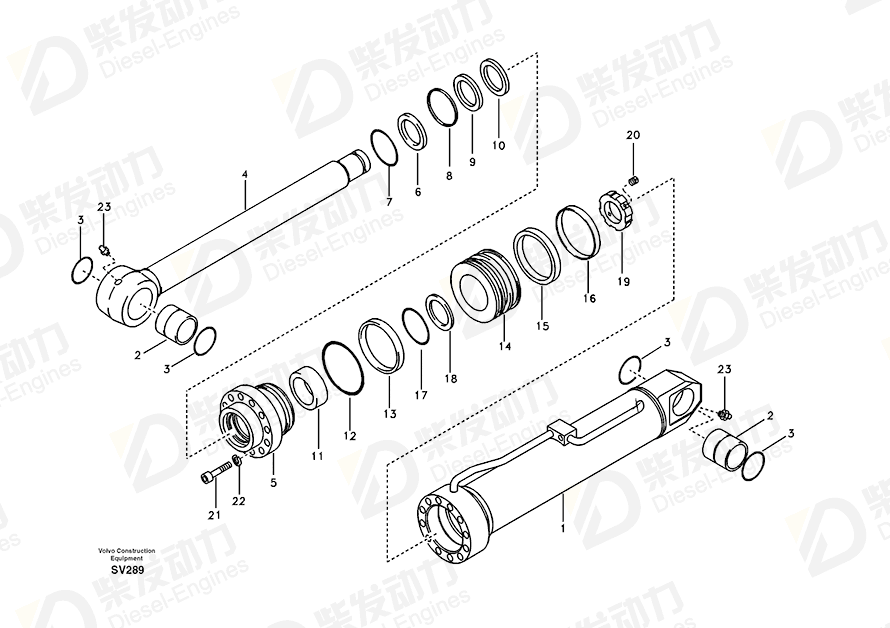 VOLVO Bushing SA9624-11723 Drawing