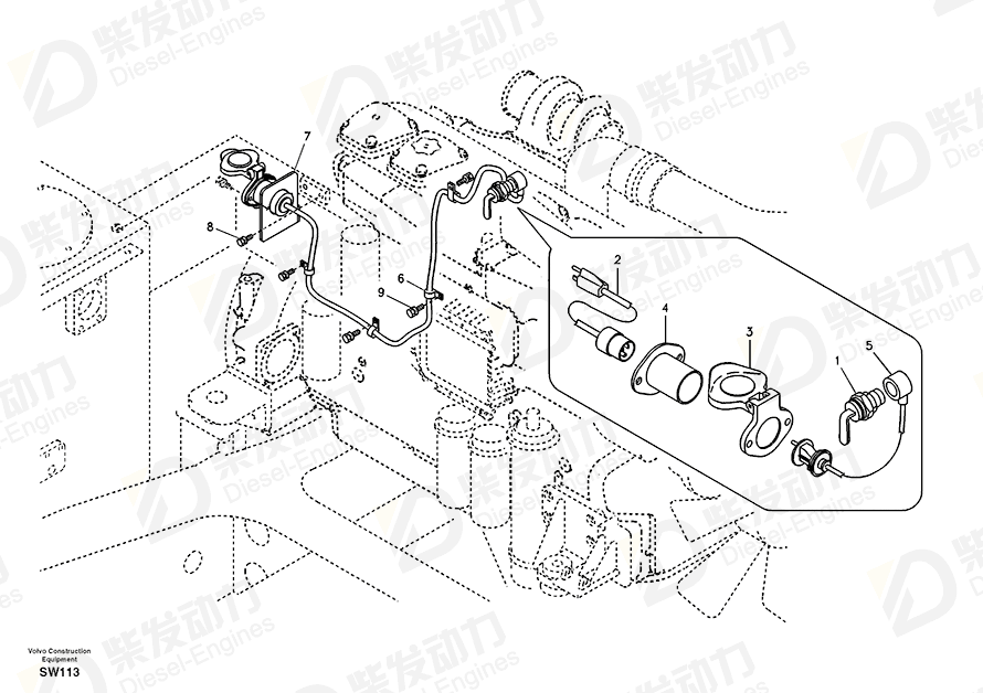 VOLVO Heater 14509084 Drawing