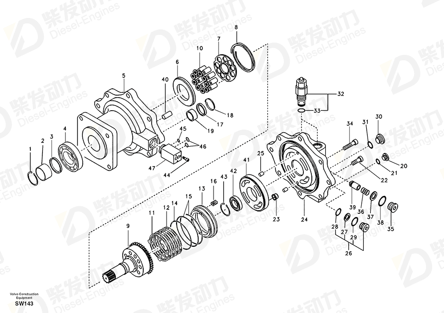 VOLVO Bushing SA8230-04350 Drawing VOLVO Bushing SA8230-04350 Drawing