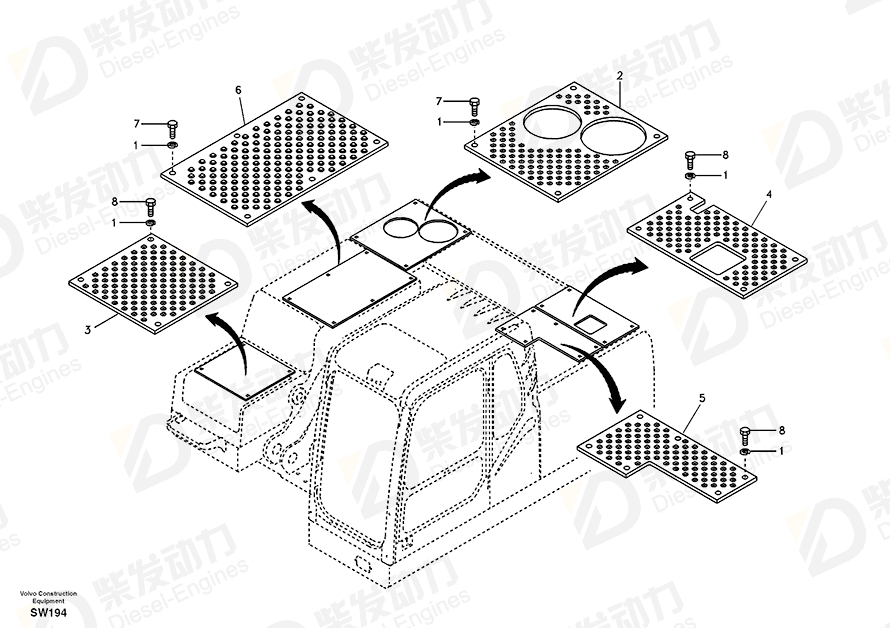 VOLVO Slip protection 14519883 Drawing