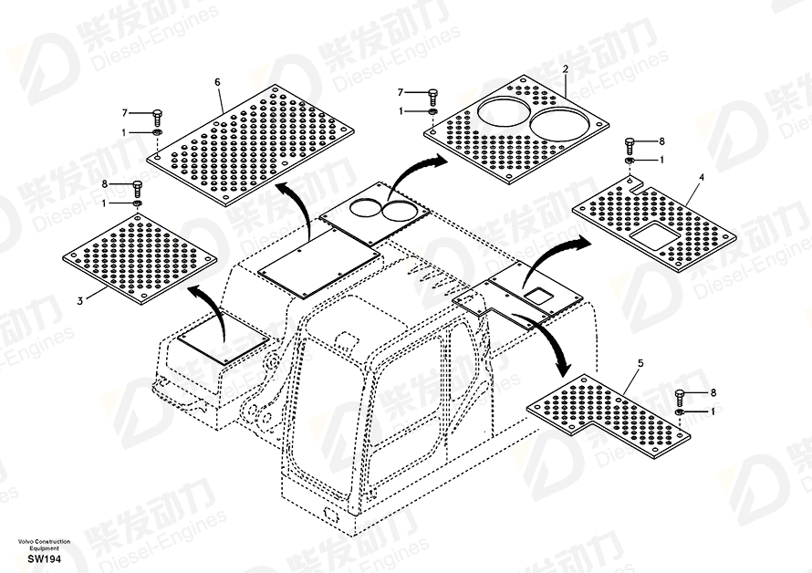 VOLVO Slip protection 14519883 Drawing VOLVO Slip protection 14519883 Drawing