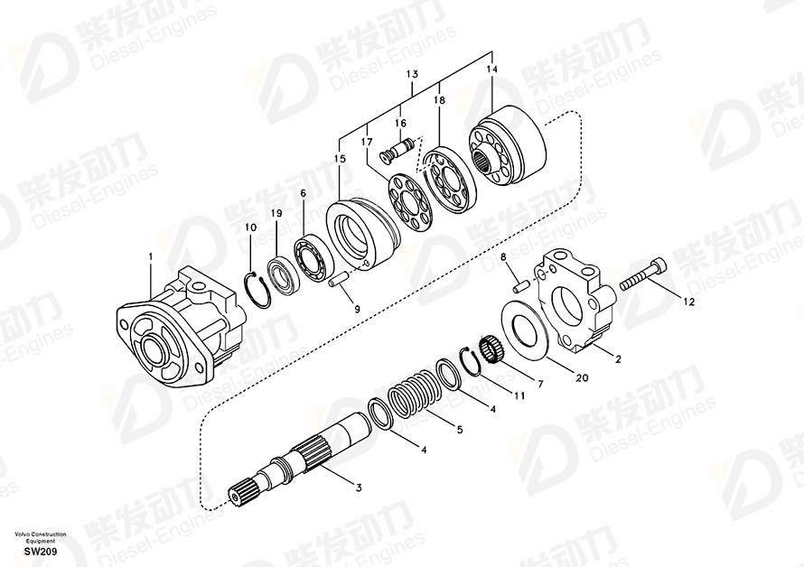 VOLVO Spring 14512768 Drawing