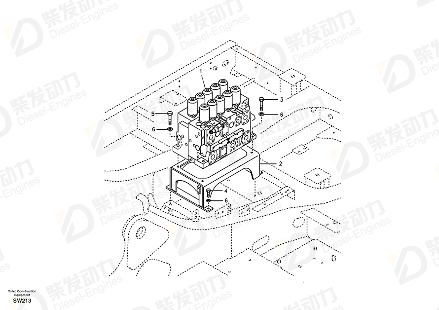 VOLVO Control valve 14557520 Drawing