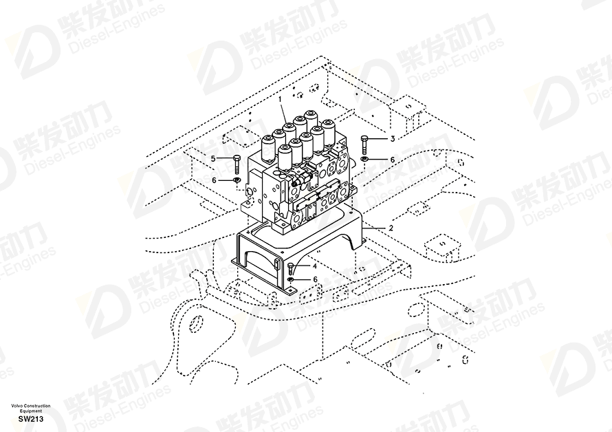 VOLVO Control valve 14557520 Drawing VOLVO Control valve 14557520 Drawing