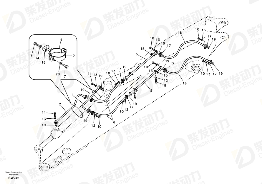 VOLVO HOSE SA9459-05550 Drawing VOLVO HOSE SA9459-05550 Drawing