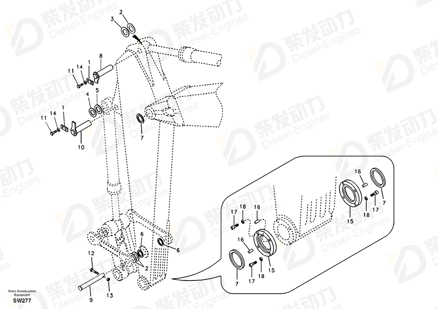 VOLVO HEXAGON SCREW SA9011-22025 Drawing