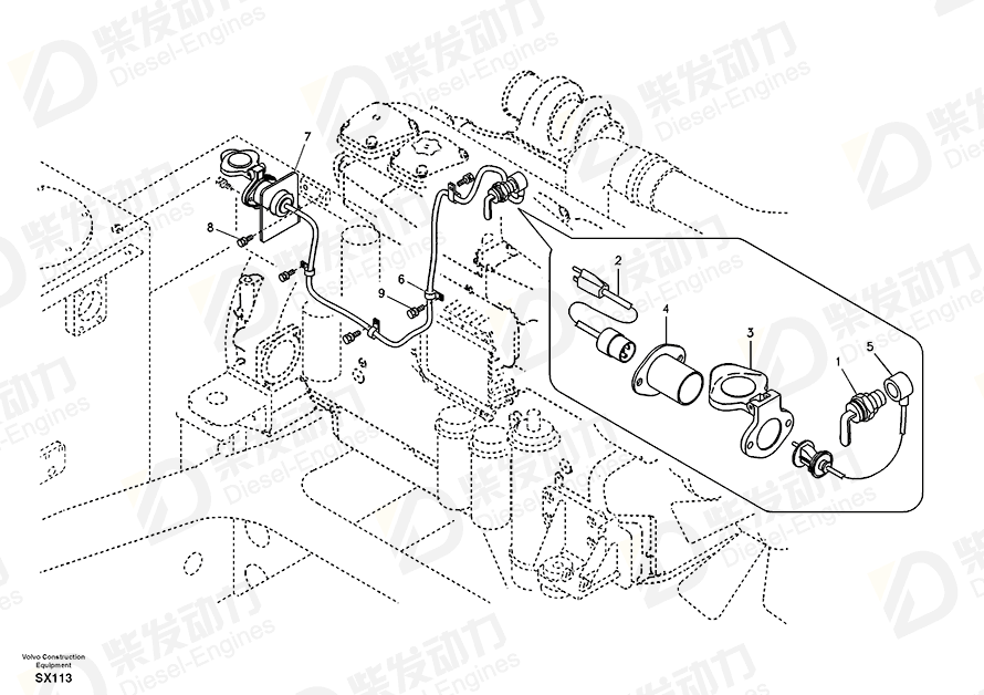 VOLVO Heater 11141598 Drawing