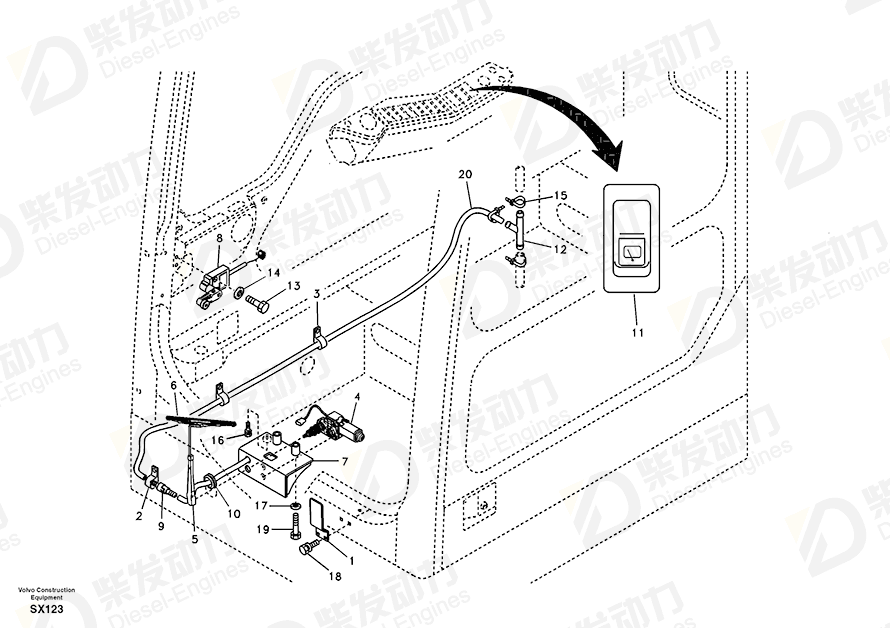 VOLVO Switch 14508636 Drawing