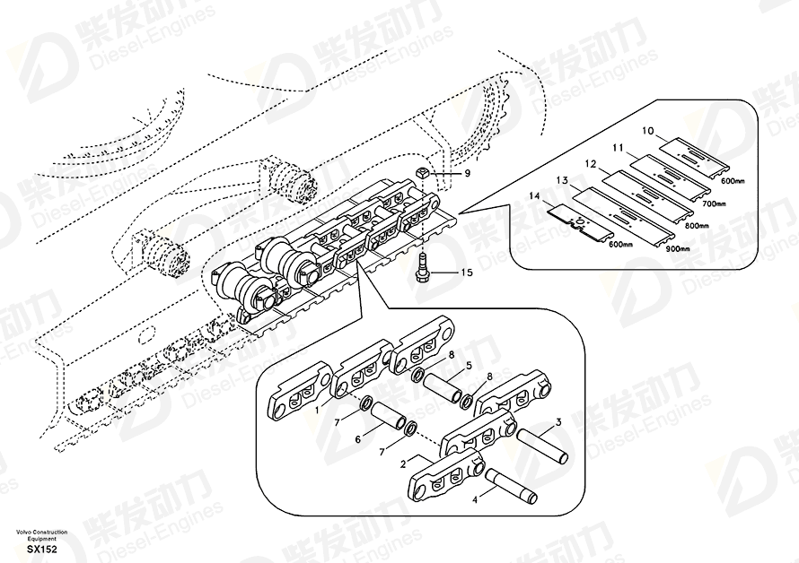 VOLVO Pin SA1082-03480 Drawing