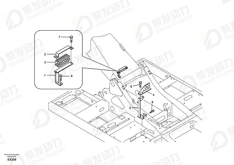 VOLVO Bracket 14501506 Drawing