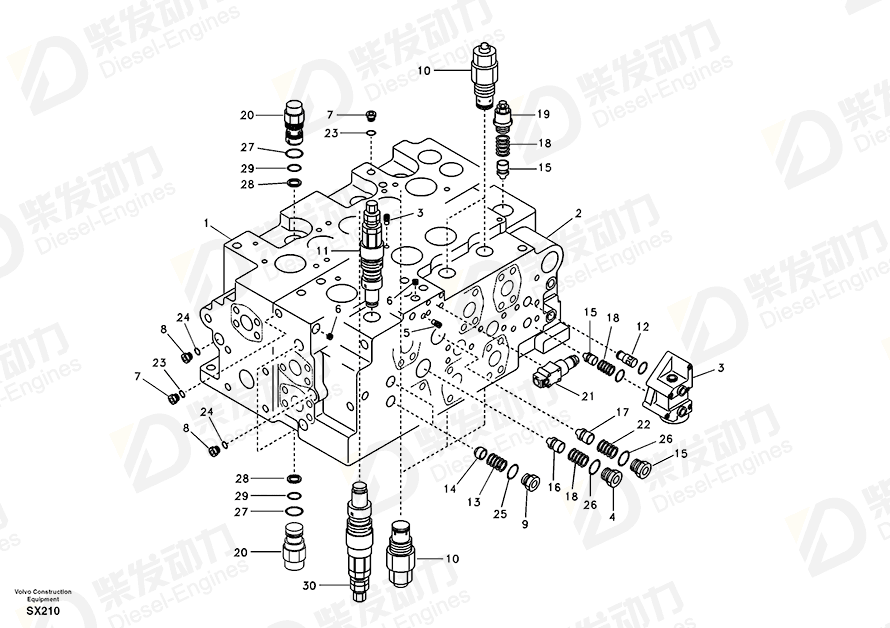 VOLVO Relief valve 14552973 Drawing VOLVO Relief valve 14552973 Drawing