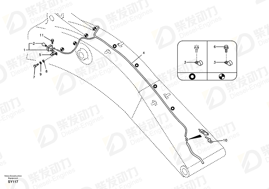 VOLVO Cable harness 14530408 Drawing