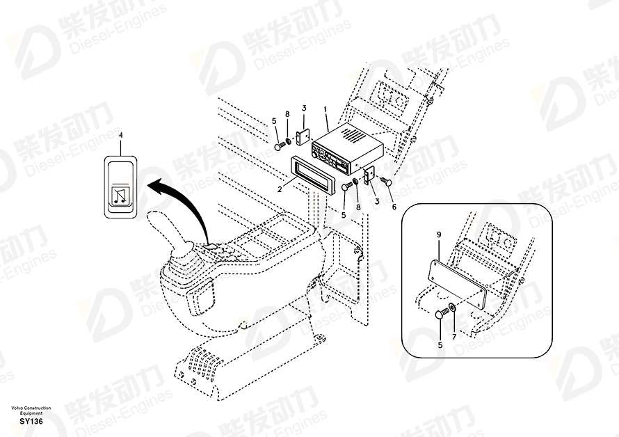 VOLVO Radio 14527151 Drawing