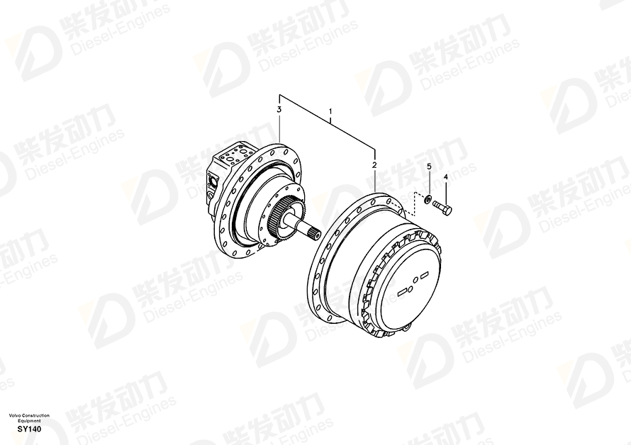 VOLVO Travel Gearbox 14528258 Drawing