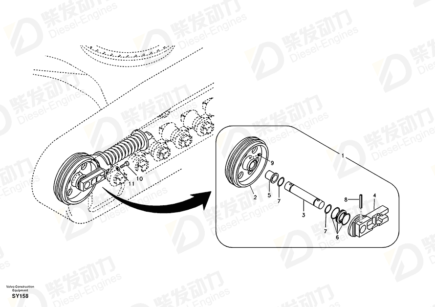 VOLVO Idler 14520766 Drawing