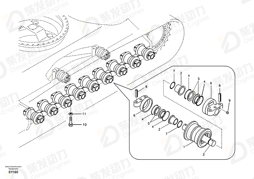 VOLVO Bushing SA1081-00750 Drawing