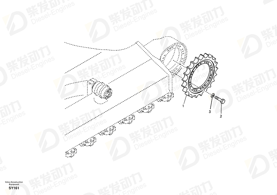 VOLVO Sprocket 14532419 Drawing