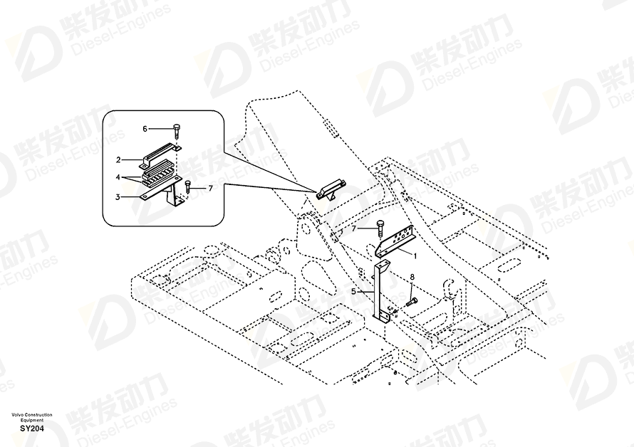 VOLVO Bracket 14531087 Drawing