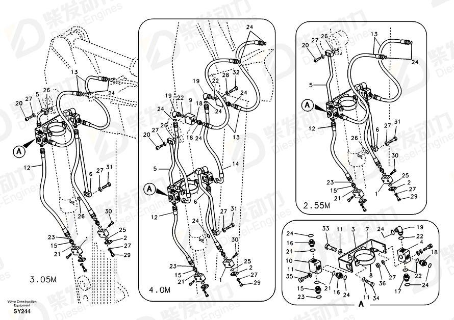 VOLVO Pipe 14510782 Drawing