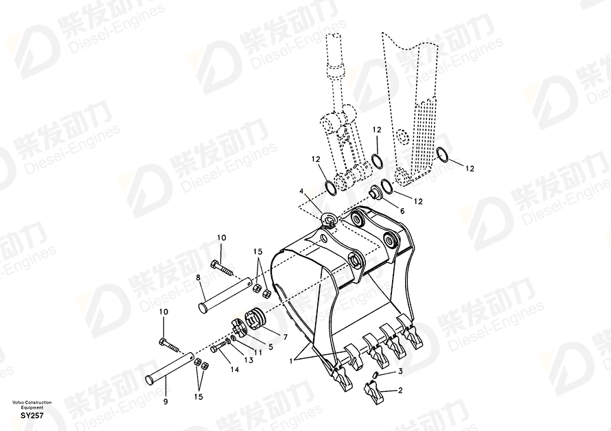 VOLVO Tooth adapter 11988265 Drawing