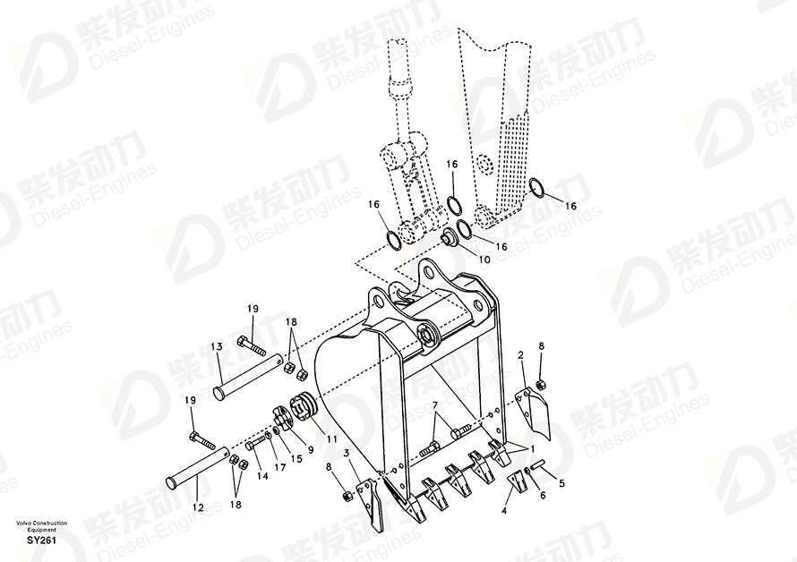 VOLVO Adapter SA1171-00470 Drawing