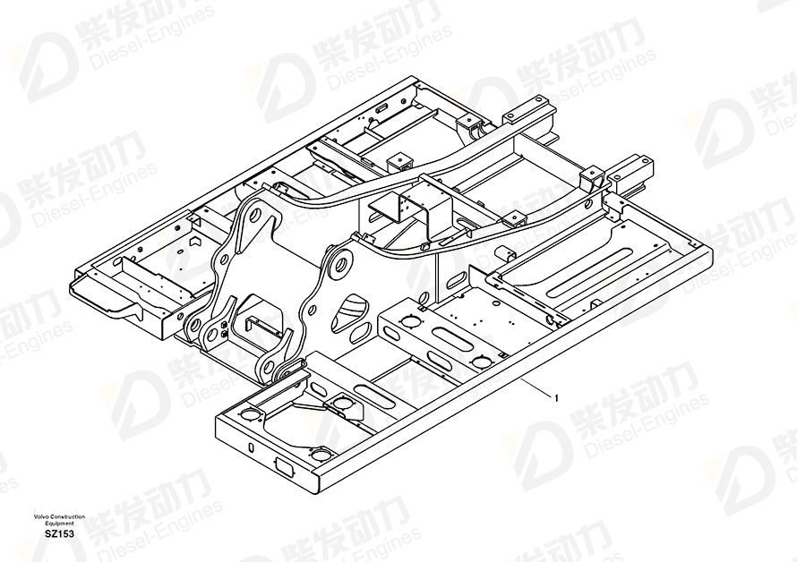 VOLVO Frame 14525981 Drawing