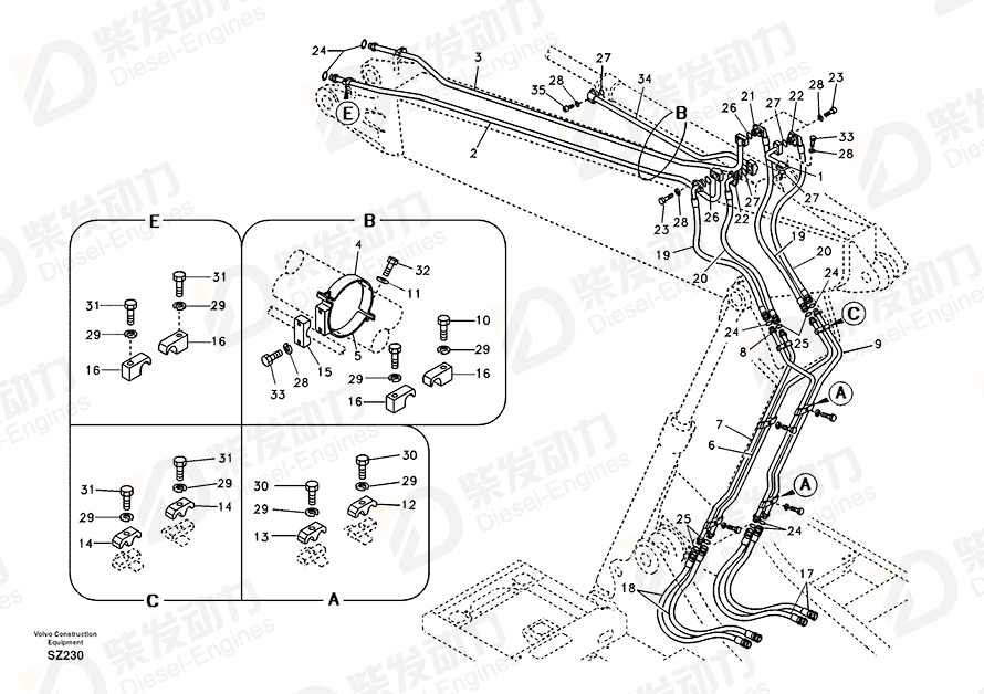 VOLVO PLATE SA1174-56851 Drawing