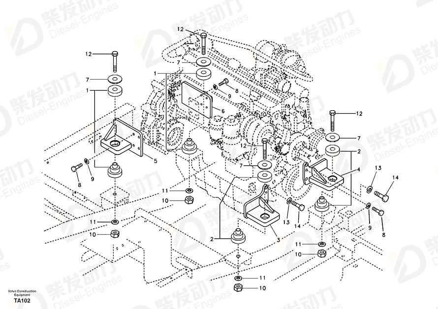 VOLVO Bracket 14504925 Drawing