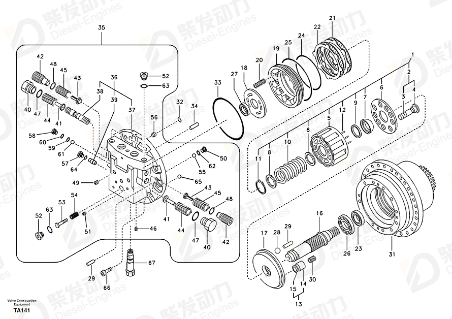 VOLVO Plug SA8230-23140 Drawing