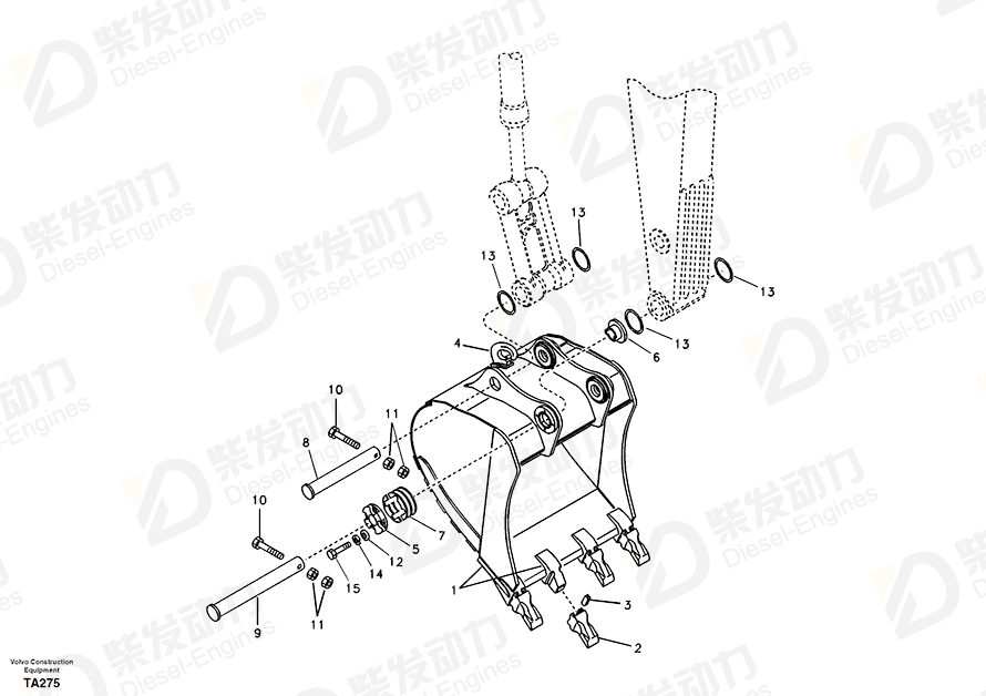 VOLVO Bucket tooth 14346176 Drawing VOLVO Bucket tooth 14346176 Drawing