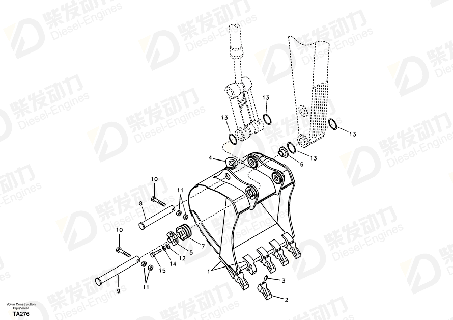 VOLVO Tooth adapter 11988208 Drawing