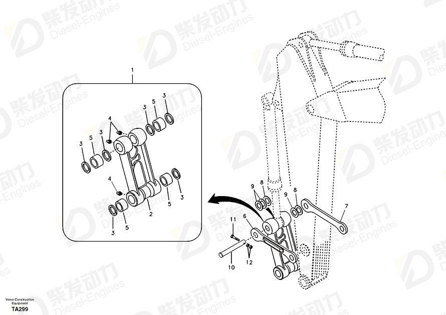 VOLVO Connecting rod 14559464 Drawing