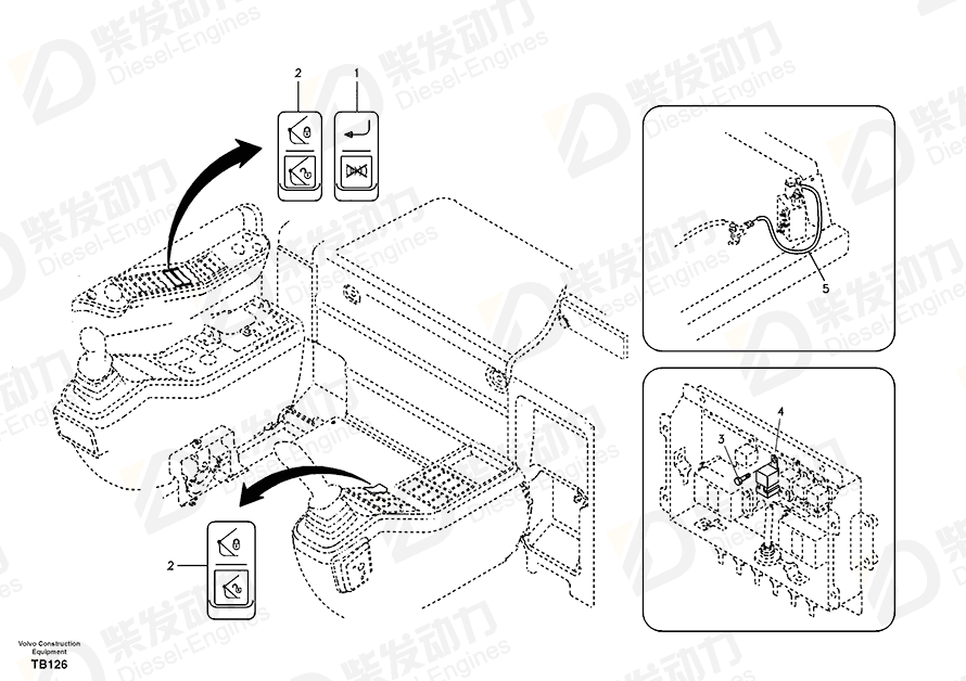 VOLVO Cable harness 14509154 Drawing