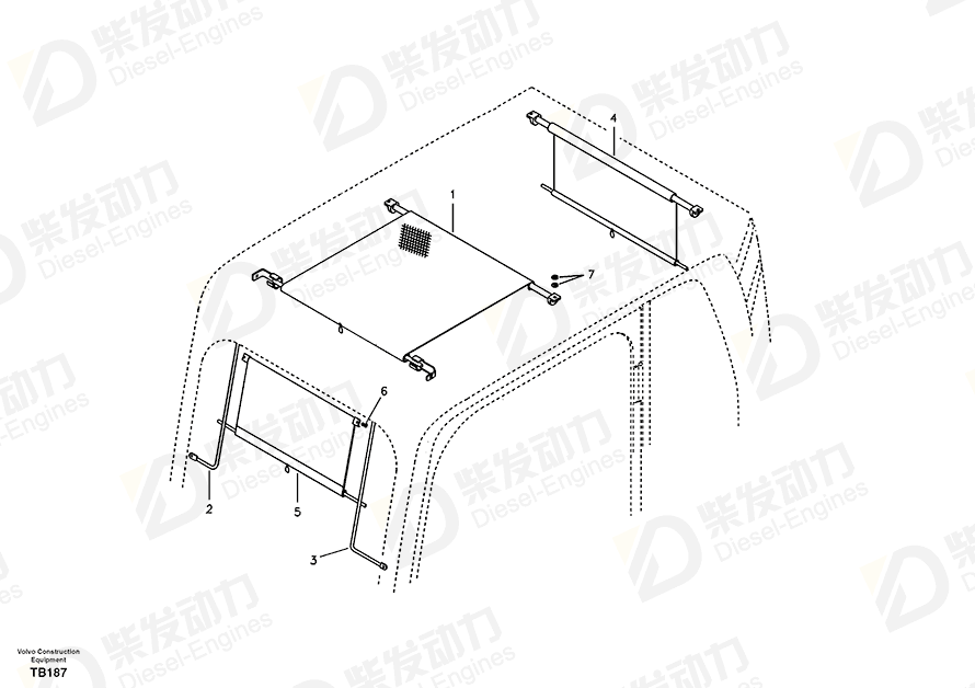 VOLVO Blind 14514124 Drawing