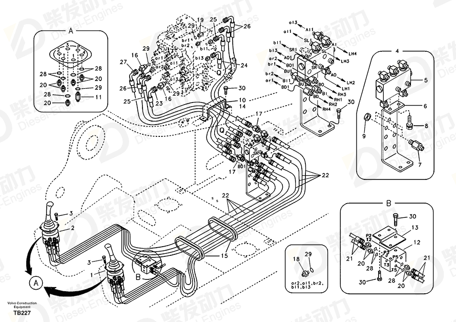VOLVO Remote control valve 14557286 Drawing