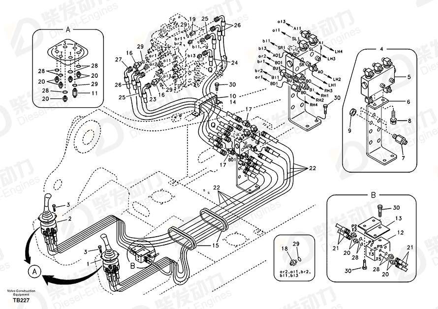 VOLVO Remote control valve 14557286 Drawing VOLVO Remote control valve 14557286 Drawing