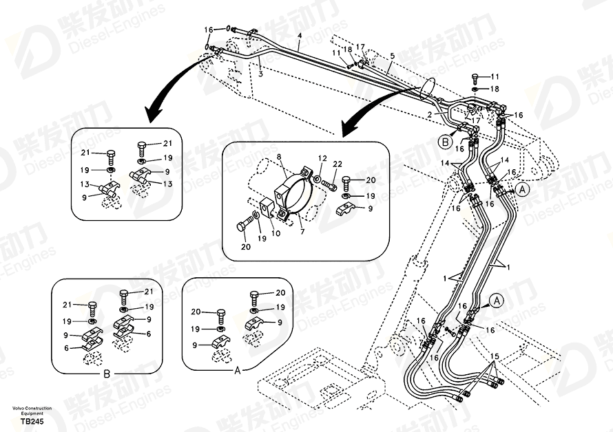 VOLVO Hose SA9401-05623 Drawing