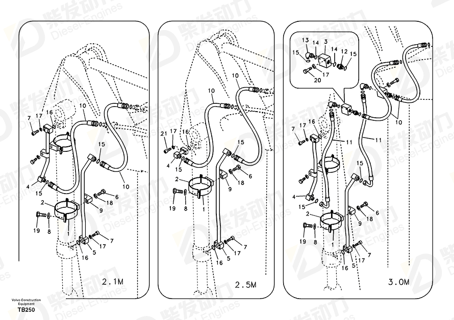 VOLVO Clamp 14507923 Drawing