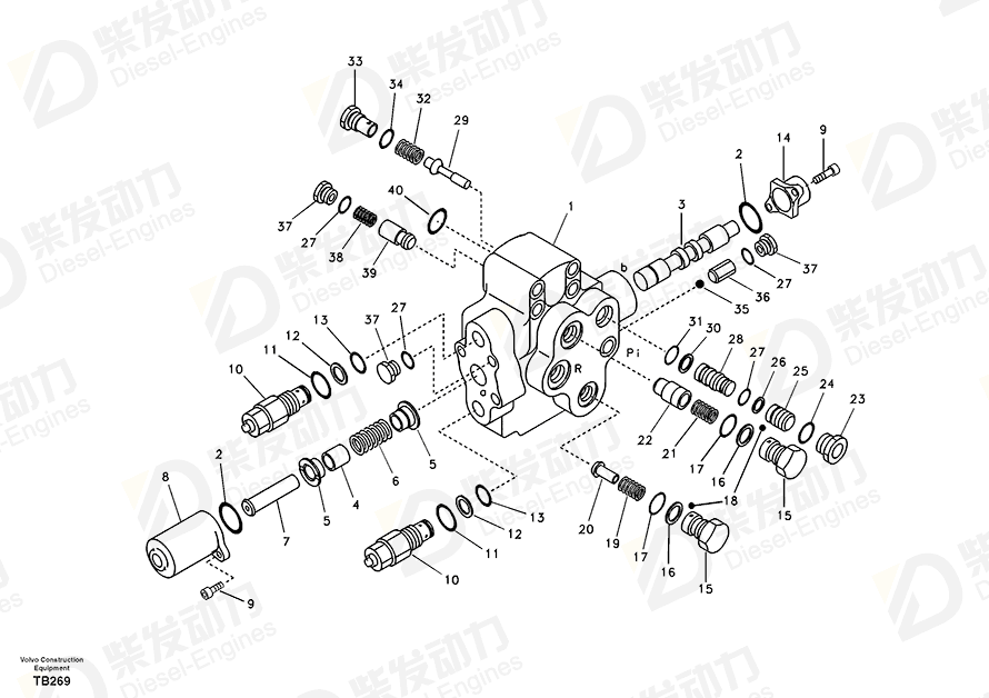 VOLVO Valve SA8230-11300 Drawing