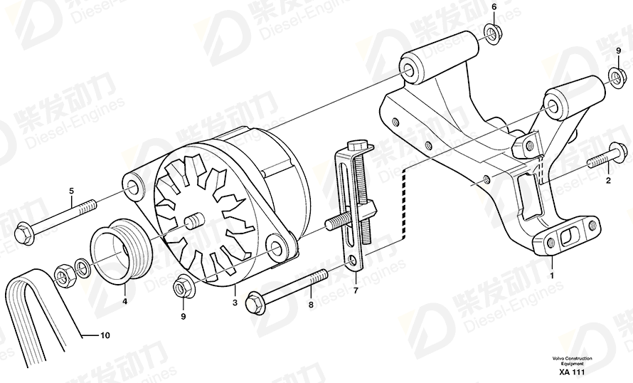 VOLVO PULLEY 3979924 Drawing