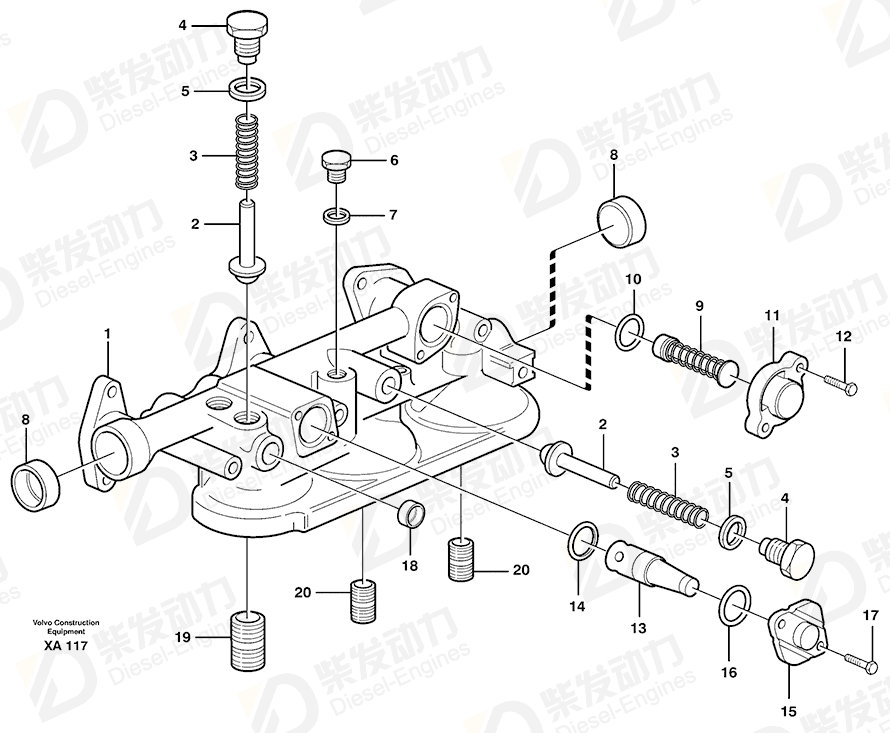 VOLVO Cap plug 11707406 Drawing